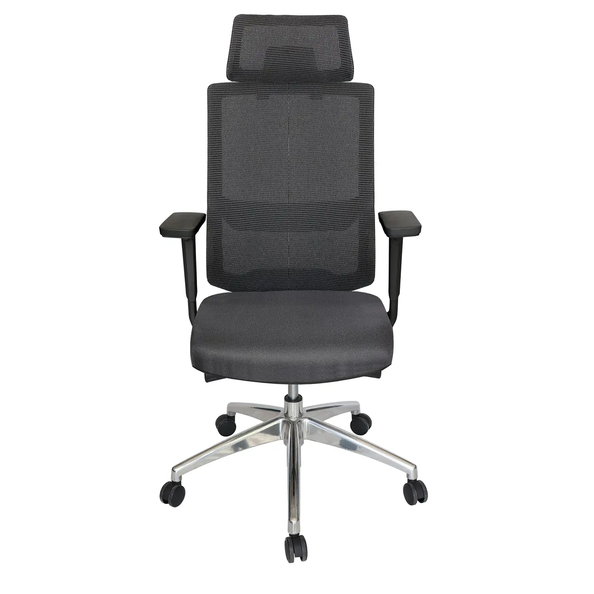 Savia Negro silla ejecutiva ergonómica vista frontal
