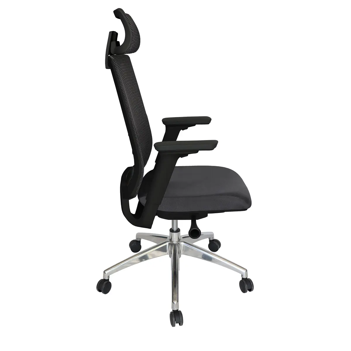 Savia Negro silla ejecutiva negra vista lateral
