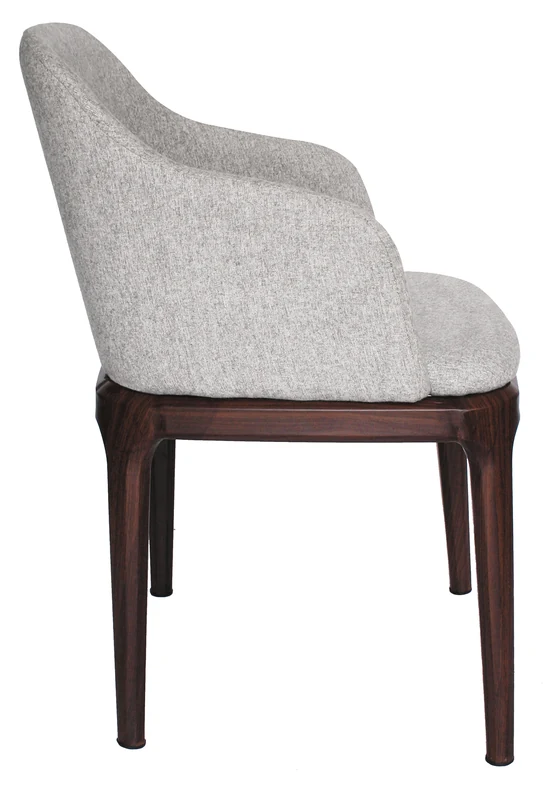 Silla acolchada SIENNA en vista lateral