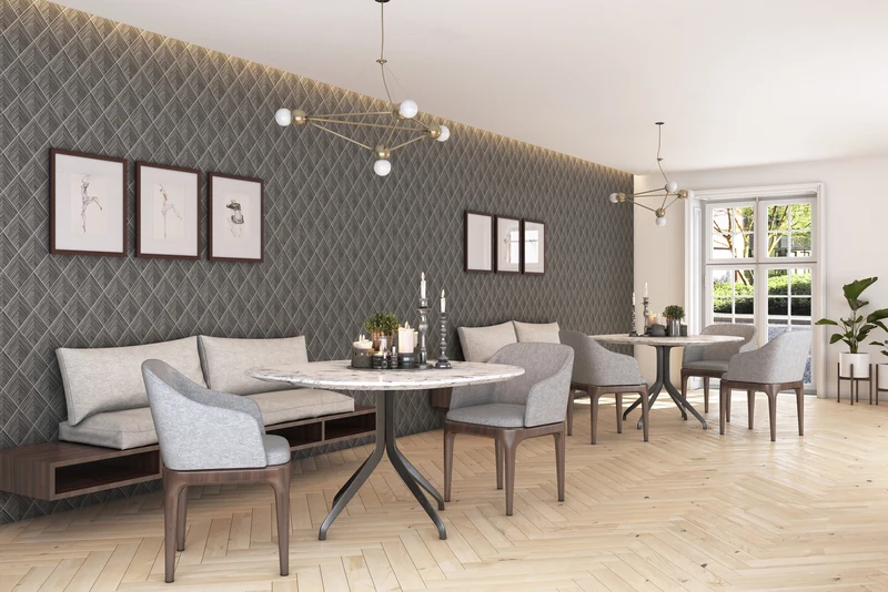 Silla ocasional SIENNA en ambiente de comedor