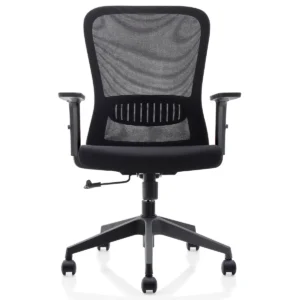 Silla operativa TALIA con respaldo alto de malla negra