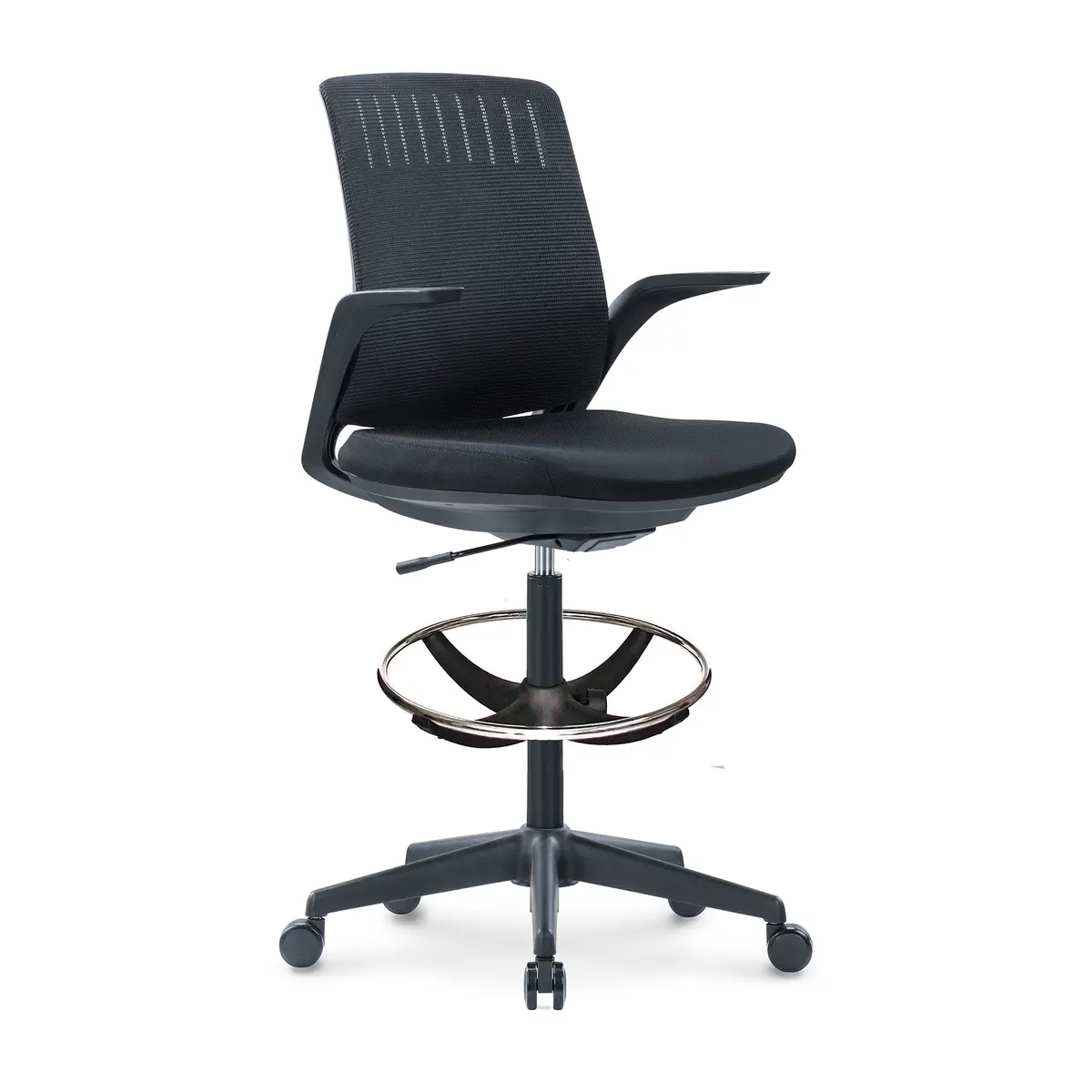 Tamara Cajero silla ergonómica alta negra vista frontal