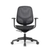 Teria silla operativa ergonómica negra vista frontal