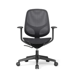 Teria silla operativa ergonómica negra vista frontal