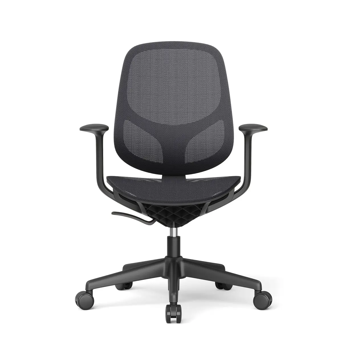 Teria silla operativa ergonómica negra vista frontal