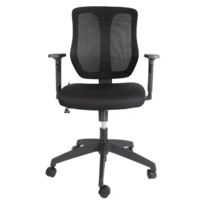 Varela silla operativa ergonómica negra vista frontal