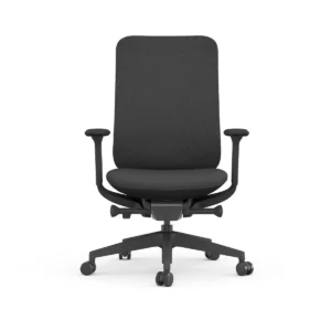 Sillón ejecutivo VELUNA NEGRO en malla tela negra vista frontal