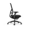 Sillón ejecutivo VELUNA NEGRO vista lateral