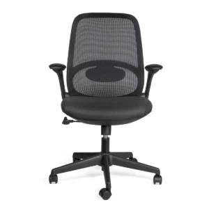 Verea silla operativa ergonómica negra vista frontal