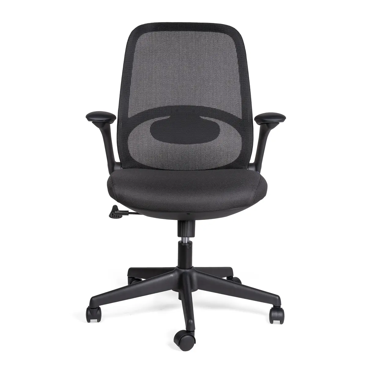 Verea silla operativa ergonómica negra vista frontal