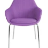Silla de visita VICENZA CR tapizada con estructura cromada