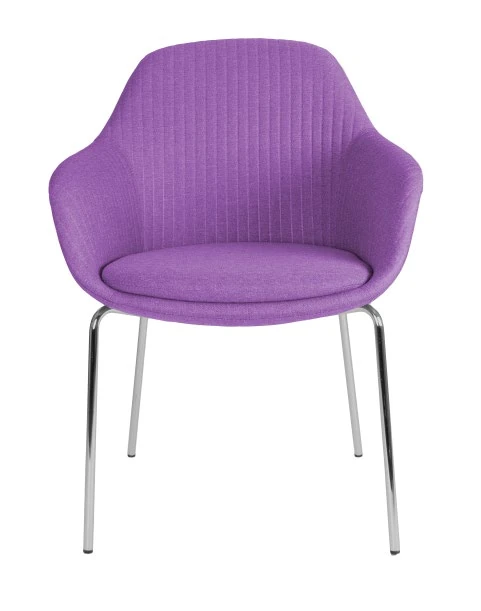 Silla de visita VICENZA CR tapizada con estructura cromada