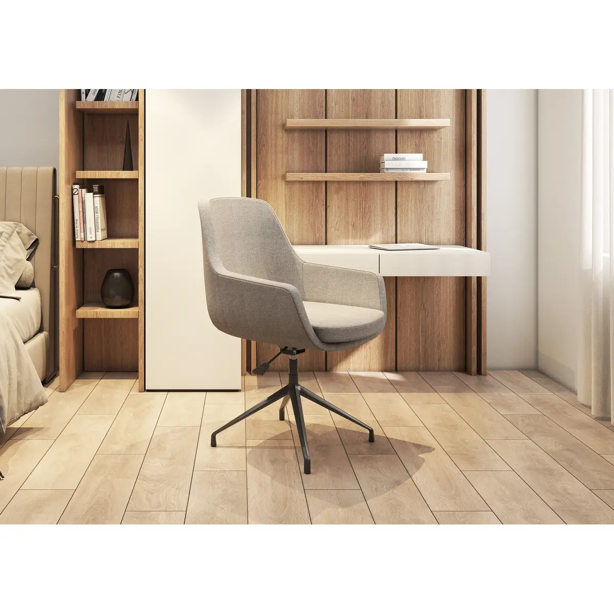 Silla BRAVIA VISITA CLARO gris en ambiente de oficina