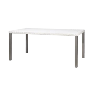 Mesa BRIVANA LARGA blanca, vista frontal