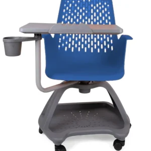 Silla escolar DARENA color Azul, vista frontal.