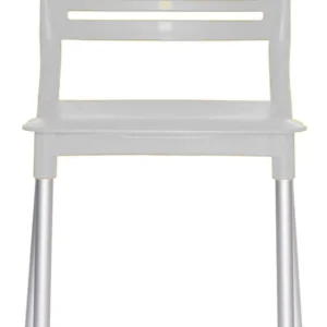 Silla exterior LUMARA color Blanco, vista frontal.