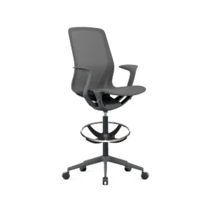 Sillón operativo NET GRIS CAJERO, vista frontal.