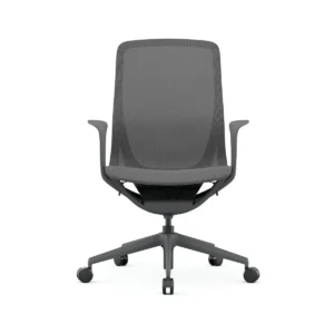 Sillón operativo NET GRIS, vista frontal.