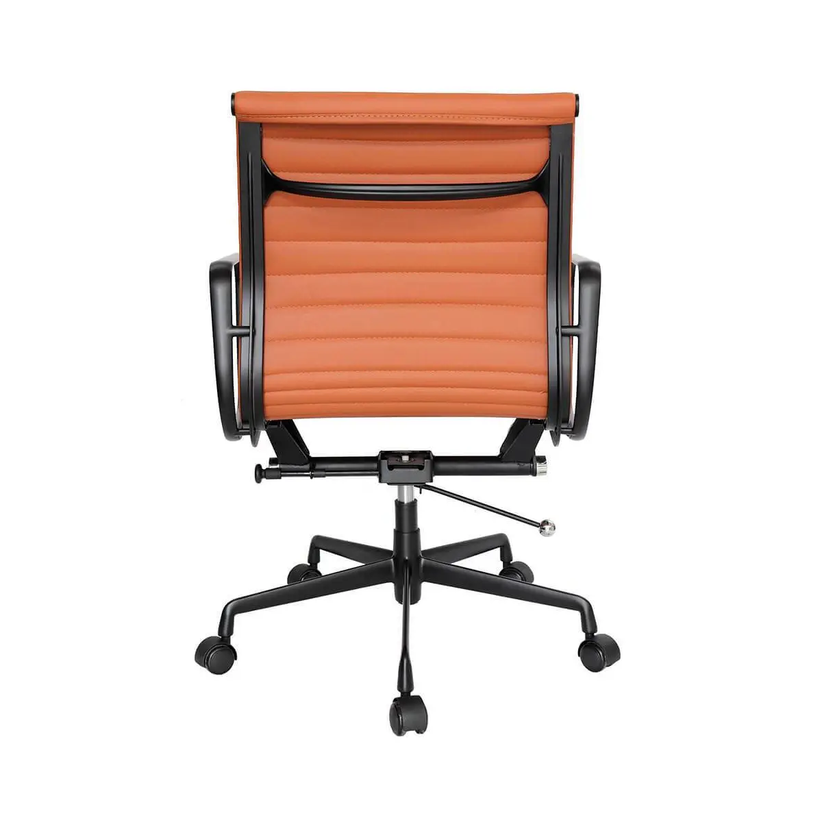 AMIRA BAJO PIEL RUEDAS | vista trasera Sillón AMIRA BAJO PIEL RUEDAS, vista trasera.