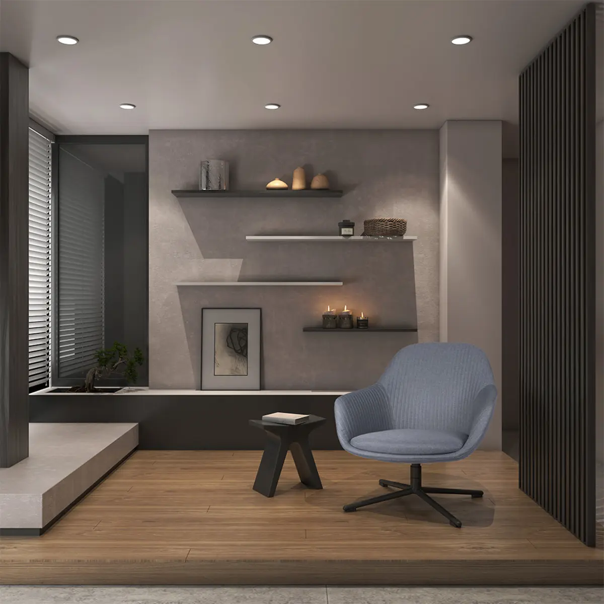 VICENZA NEGRO CRUZ | vista ambientada Sillón lounge VICENZA NEGRO CRUZ, vista ambientada.