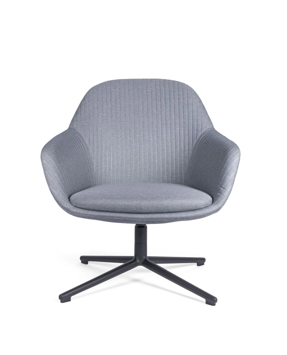 VICENZA NEGRO CRUZ | Gris casper Sillón lounge VICENZA NEGRO CRUZ color Gris casper, vista frontal.