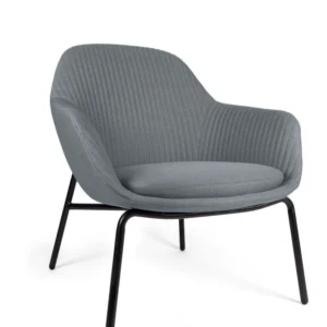 Sillón lounge VICENZA NEGRO VISITA color Gris casper, vista frontal.