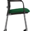 Silla LUMINIA MIXTO RUEDAS con respaldo de malla y rodajas, vista lateral