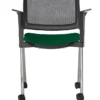Silla LUMINIA MIXTO RUEDAS con respaldo de malla y rodajas, vista posterior