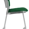 Silla LUMINIA RUEDAS tapizada con rodajas, vista lateral