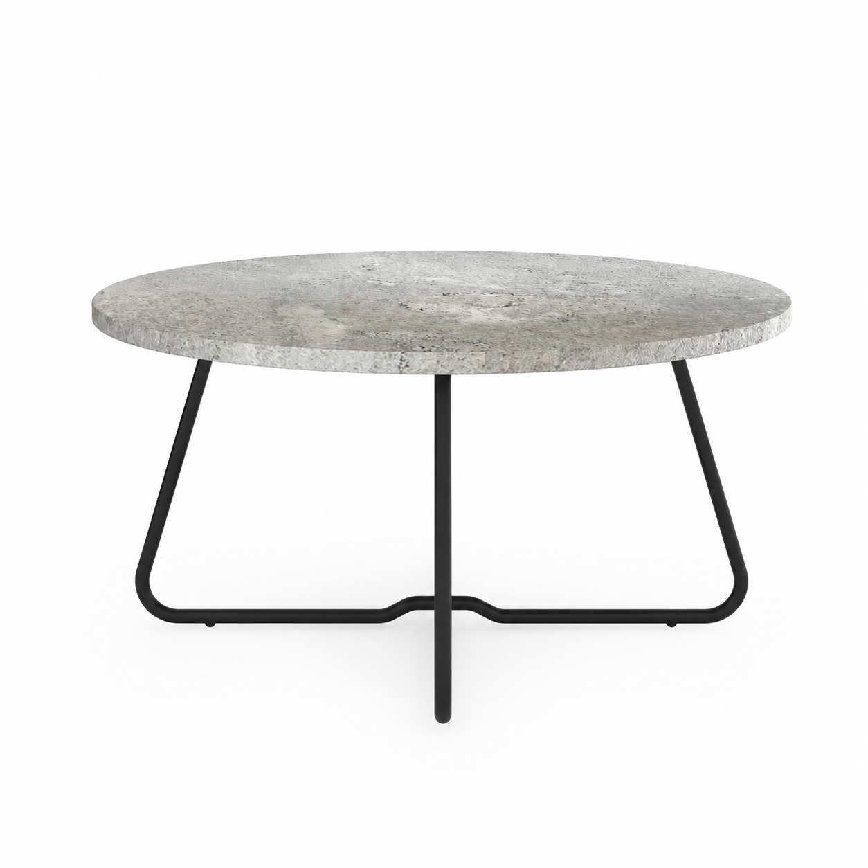nerea-70-ecmx10157-frontal-sin-offiho NEREA 70 mesa redonda color travertino gris, vista frontal